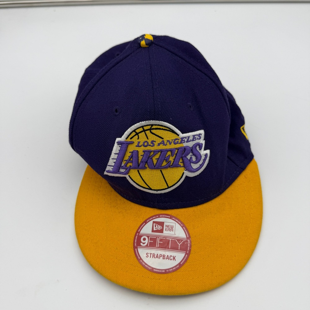 New Era 9FIFTY Los Angeles Lakers Zubaz Hardwood Classics Strapback Hat Purple